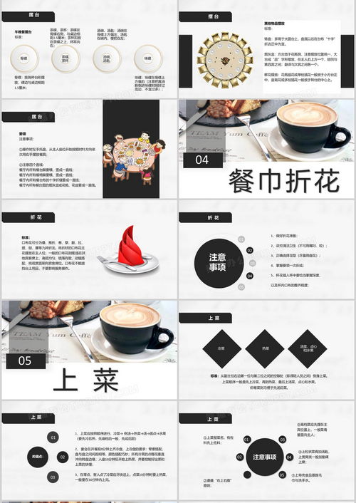 2020商務風餐飲服務培訓酒店餐飲服務禮儀培訓通用ppt模板下載 培訓ppt